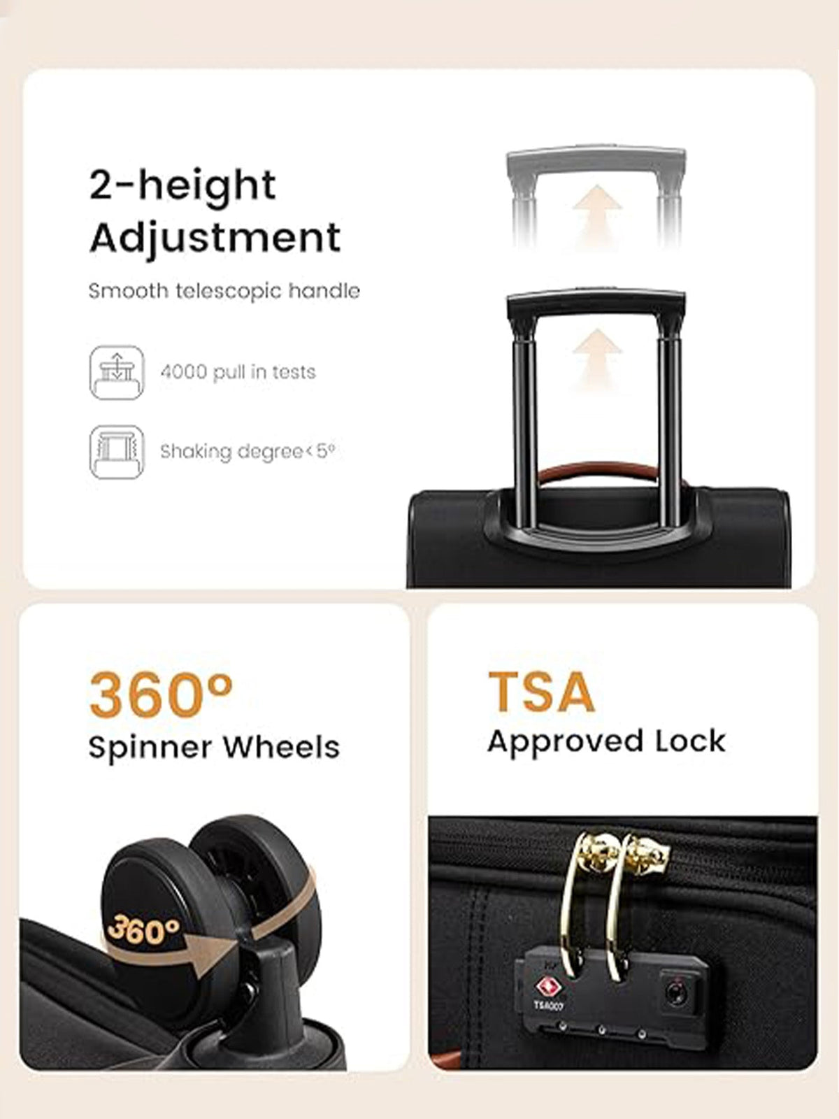 Carry on Luggage 22 Inch(ONLY US )