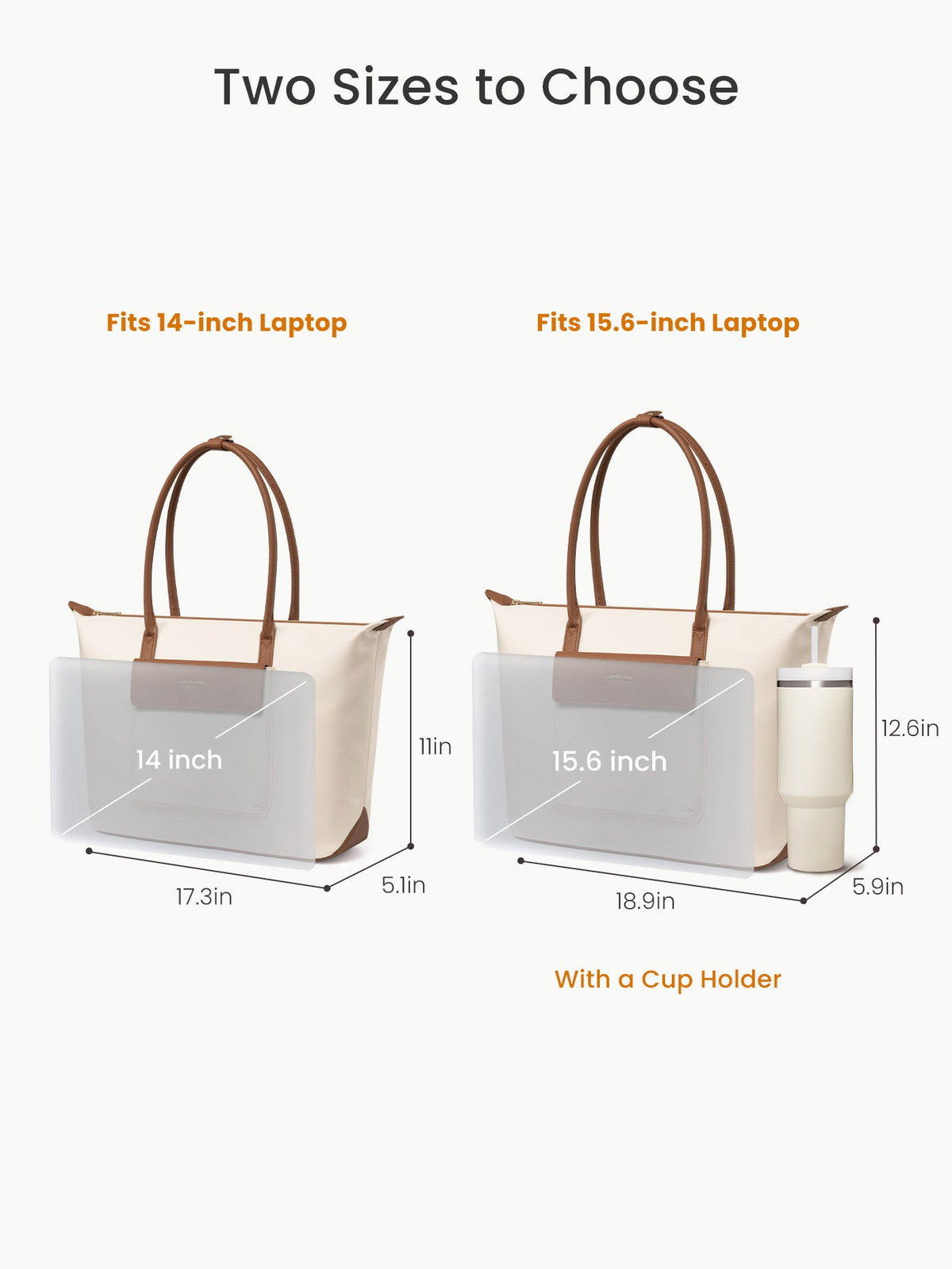 Grace Laptop Tote, Cloud Black (US ONLY)