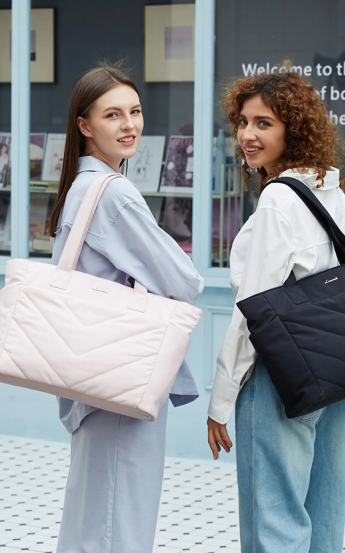 2Pcs Lightweight Puffy Tote Bag