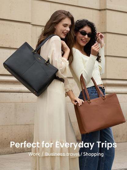 Elevate Top-Grain Leather Tote--100% Cowhide