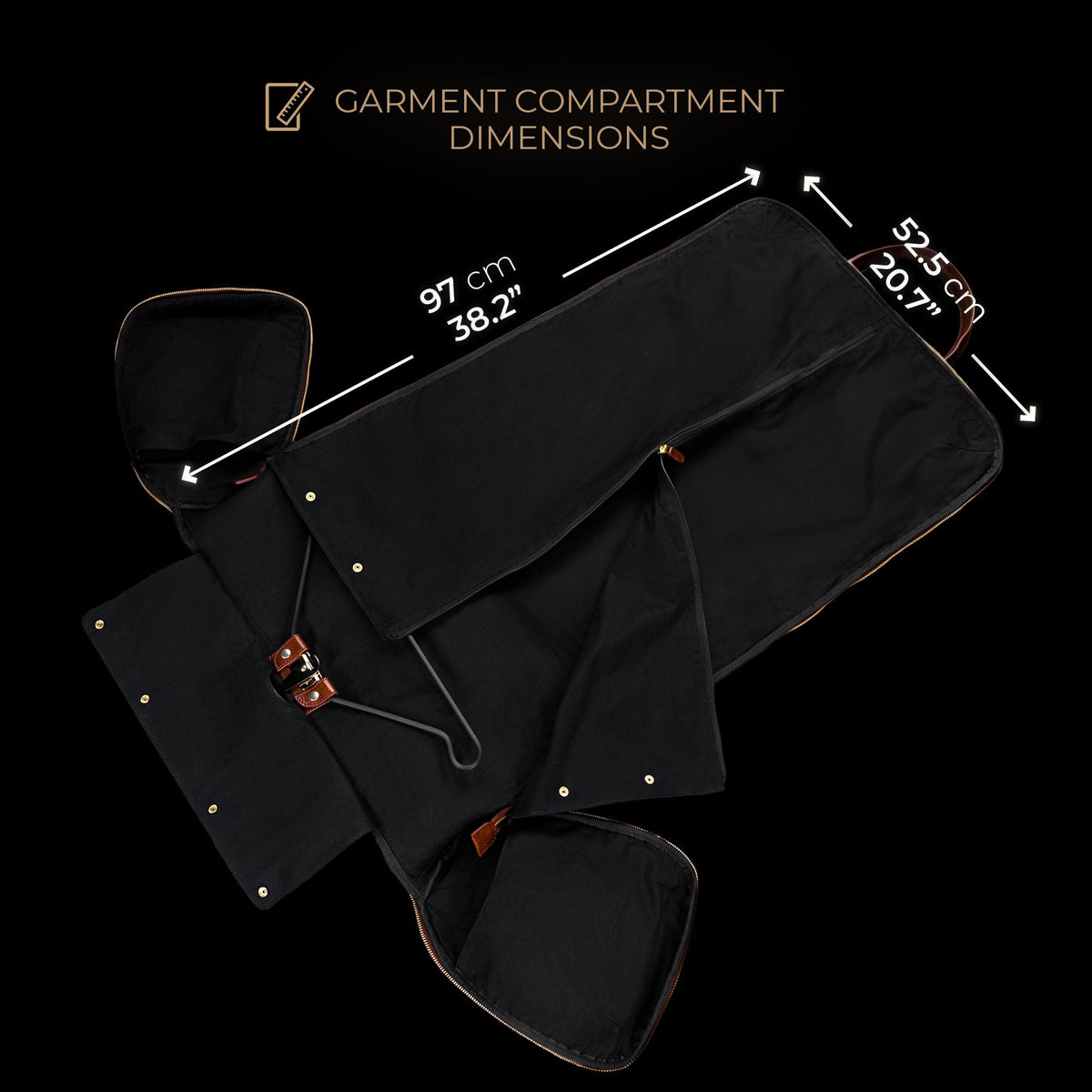 Leather Garment Duffel Bag