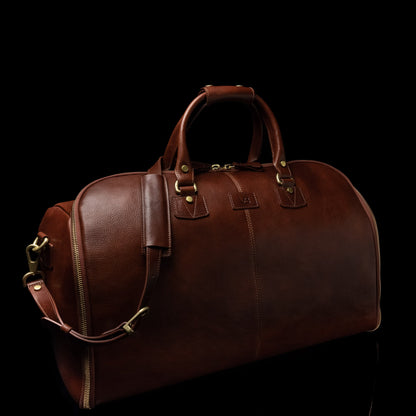 Women’s Leather Garment Weekender Bag
