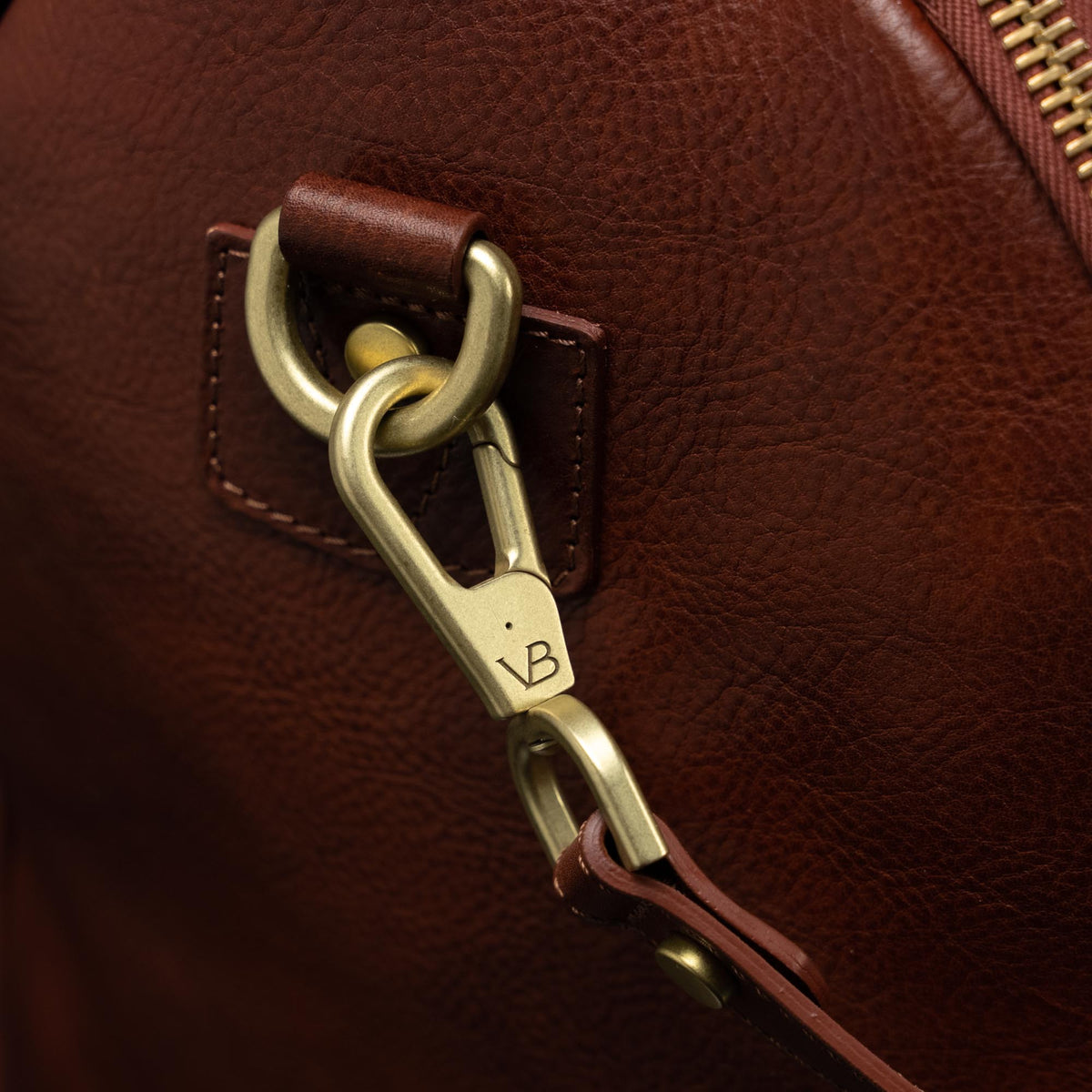 Leather Garment Duffel Bag