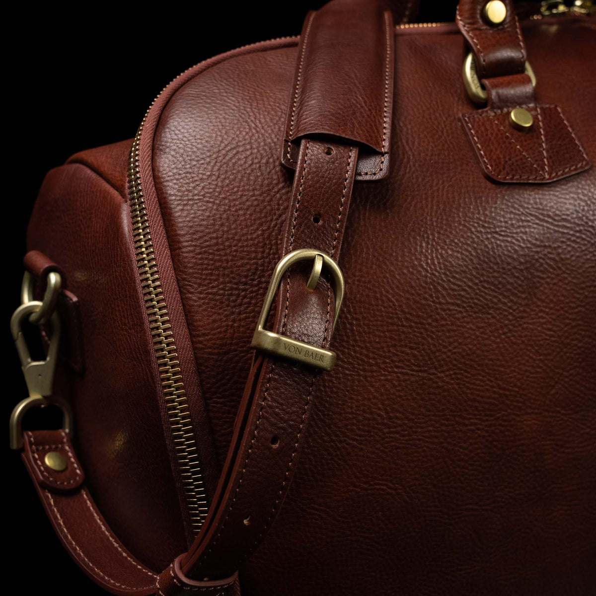 Leather Garment Duffel Bag