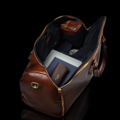 Women’s Leather Garment Weekender Bag