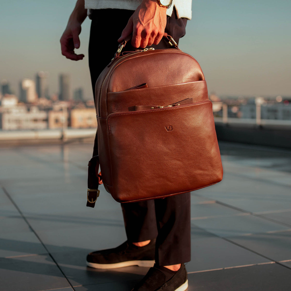 Liberty Men’s Leather Backpack