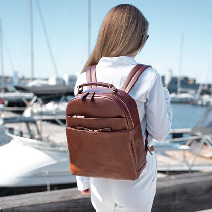 Liberty – Elegant Full-Grain Leather Backpack for Women